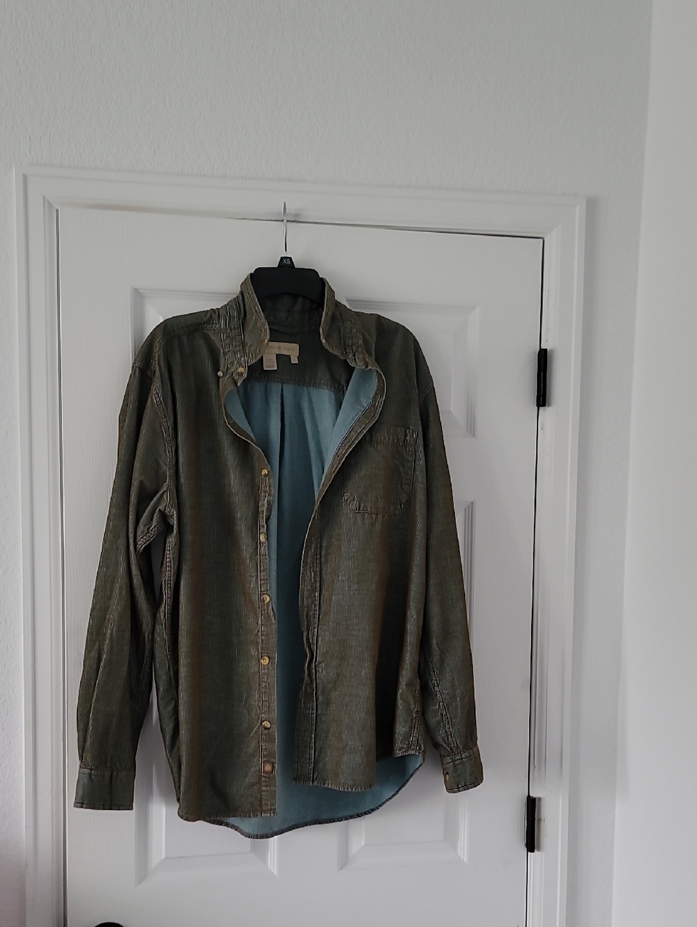 The Territory Ahead Olive Green Corduroy Button-Down Shirt